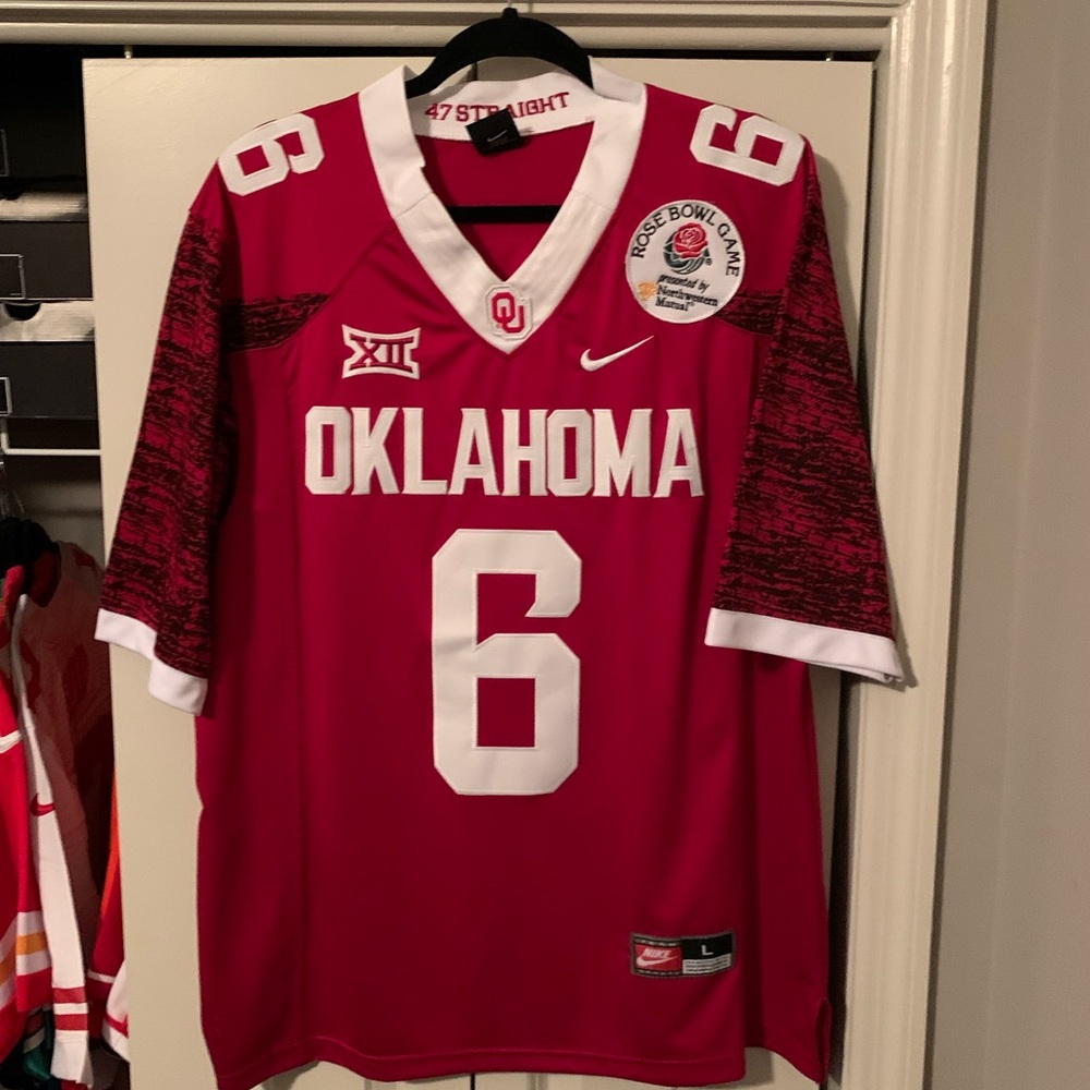 Baker Mayfield #6 Red Oklahoma Jersey